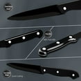 thumbnail image 3 of Steak Knives Set of 6,Sharp Serrated Kitchen Cutting Knife for Meat Cheese Stainless Steel Black Knife Cutlery Set Dishwasher Safe, 3 of 8