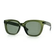 thumbnail image 4 of Feminine Simple Clean Minimal Plastic Horn Rim Retro Fashion Sunglasses Green, 4 of 8