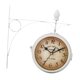 thumbnail image 3 of Reloj de pared colgante para decoración del hogar, metal, 21,8 cm, diseño retro decorativo de doble cara. Blanco, 3 of 9