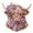 A, variant on 3D Layered Highland Cow DIY Craft Kit – Floral Textile Art Project – Essential Beginner Hobby for Wall Decor (Size 7.87 Inches)