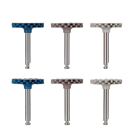

6Pcs/Set Dental Rubber Polisher Composite Resin Polishing Diamond System RA Disc Kit 14mm Wheel Flex Burs