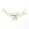 thumbnail image 5 of Diadema de boda para novia, diadema con perlas de cristal, accesorios para el cabello para mujer (oro, oro rosa), 5 of 5