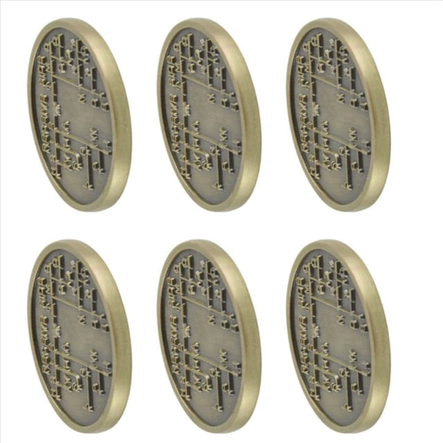 6X CW Morse Code Monedas Conmemorativas CW Training Coin Morse Code Training Coin para Principiantes Entusiastas de la Radio
