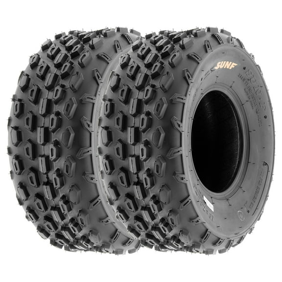 SunF ATV/UTV All Terrain Quad Mini Bike Tire 19x7-8 19x7x8 6 PR Tubeless A015 (Set of 2)
