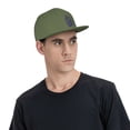 thumbnail image 6 of ZICANCN Strike Slogan Blue Baseball Caps, Trucker Hats for Men And Women, Adjustable Breathable Flat Caps, Moss Green, 6 of 8
