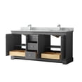 thumbnail image 3 of Wyndham Collection 72" Square-Sinks Wood Double Bathroom Vanity in Gray, 3 of 5