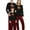 Black, variant on GRNSHTS Family Christmas Matching Outfits Clothes Set Truck Merry Christmas Tops Vintage Plaid Long Pants Sleepwear(Women/L)