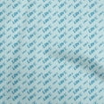thumbnail image 1 of oneOone Silk Tabby Light Blue Fabric Writing Font Sewing Craft Projects Fabric Prints By Yard 42 Inch Wide, 1 of 4