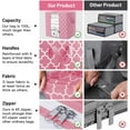 thumbnail image 4 of WISELIFE Storage Bags [3 Pack/100L] Large Blanket Clothes Organization and Storage Containers for Comforters,Bedding, Foldable Organizer with Reinforced Handle, Clear Window, Sturdy Zippers,Gray, 4 of 7