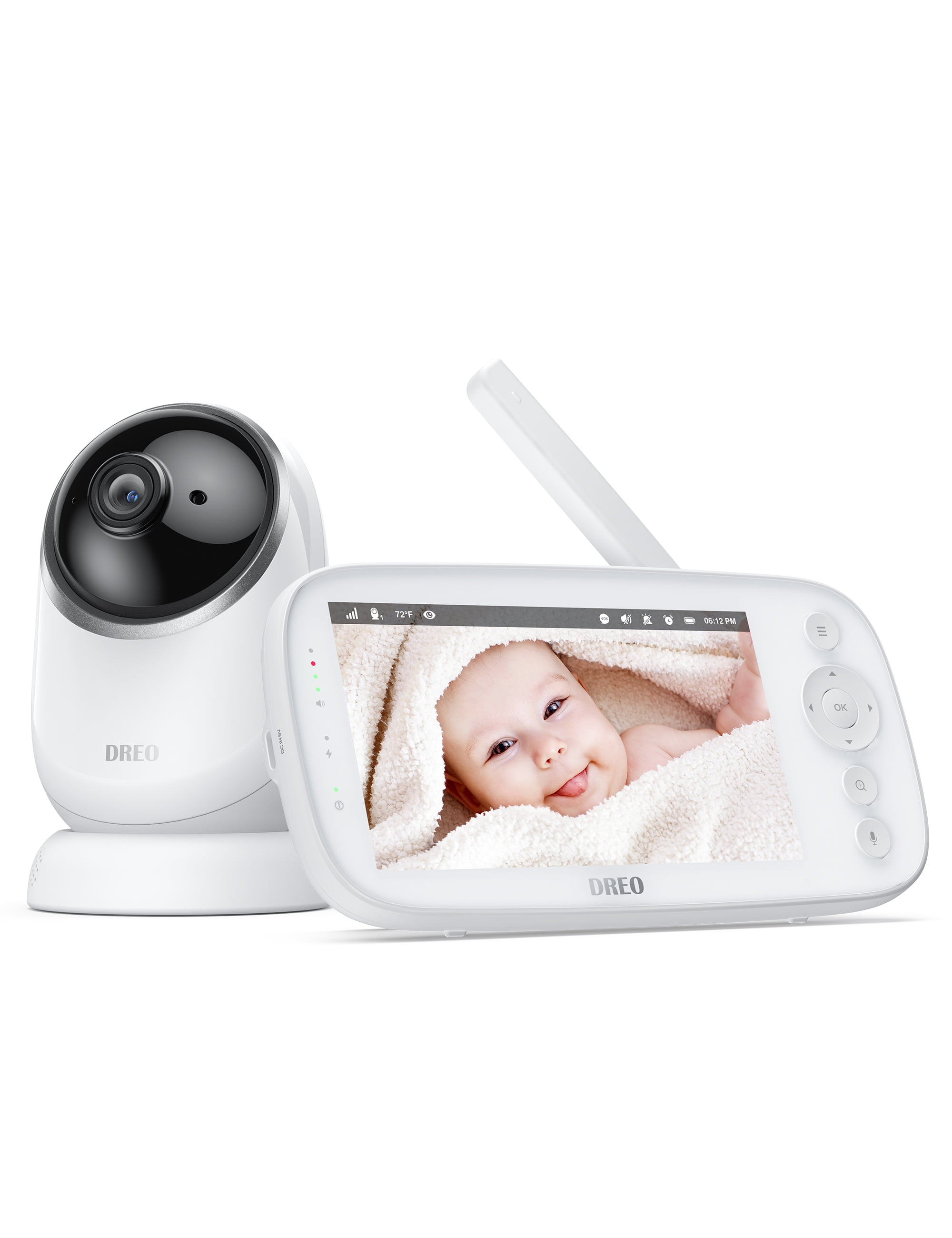 Security Video Baby Monitor with Camera& Audio,720p HD 5" Display Night Vision. 