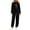 Black, variant on Women's 2-Piece Cowl Neck Tracksuit Hoodie and Jogger Pants Set with Drawstring and Pockets Casual Lounge Wear