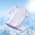 thumbnail image 5 of LJEFF Boys Moisture-Wicking Crew Neck T-Shirt, Athletic Lightweight Soft Breathable Quick Dry Kids Active Top Purple Size 6, 5 of 7