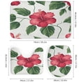 thumbnail image 3 of Shower Curtain sets and Bath Mat Set, Green Leaves Pattern Printed on Shower Curtain Set with Rugs and Accessories, Suitable for Small Bathroom Gym Guest Bath, 72 x 72 inches, 3 of 8