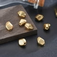 thumbnail image 4 of Tibetan Style Alloy Beads Lead Free & Nickel Free & Cadmium Free Real 18K Gold Plated Faceted Nugget Matte Gold Color 10x8.5x7.5mm Hole: 1.6mm DIY, 4 of 4