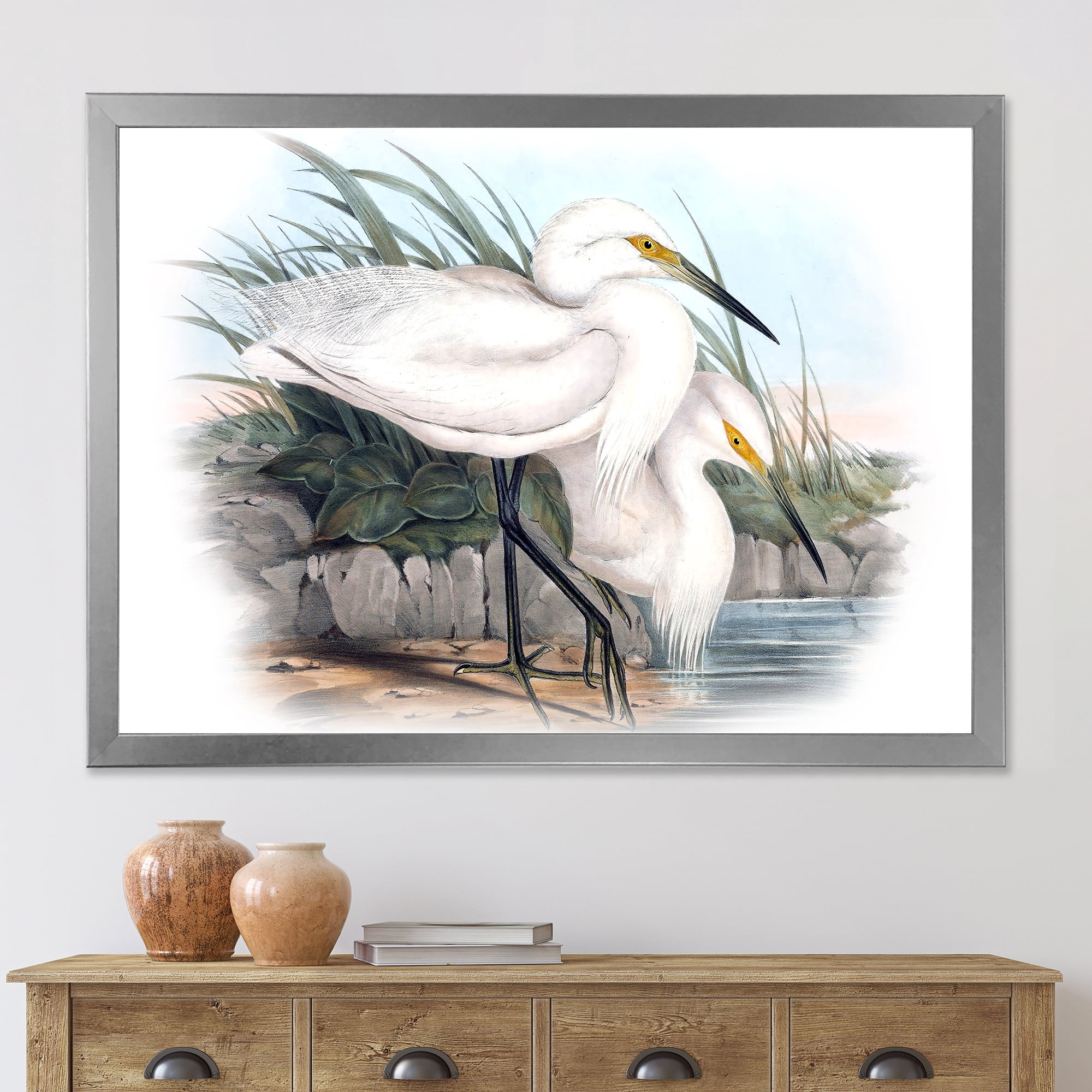 Designart 'Ancient Bird Life I' Traditional Framed Art Print