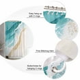 thumbnail image 5 of Small Stall Shower Curtain 48x72 Inch Narrow Half Size Teal Waves Coastal Bath Curtains Bathroom Decor Summer Beach Nautical Ocean Waterproof Fabric Shower Curtain Set with Hooks 48 Inch, 5 of 6