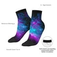thumbnail image 5 of Women Men Athletic Socks Galaxy Cushioned Quarter Ankle Socks, 5 of 7