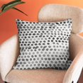 thumbnail image 3 of Polka Dot Pillow Covers Set of 2 Black Cream Throw Pillows 18x18 in Outdoor Boho Design Brush Strokes Decorative Pillowcase Square Cushion Cover Linen Pillow Case for Home Sofa Couch Bed, 3 of 6