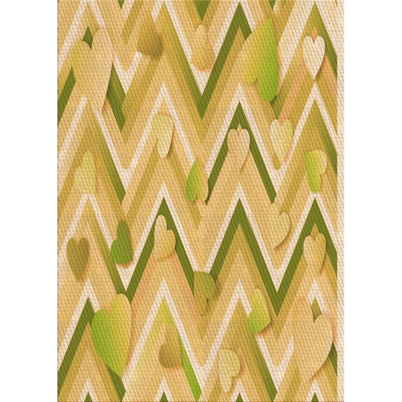 Ahgly Company Machine Washable Indoor Rectangle Transitional Caramel Brown Area Rugs, 5' x 8'