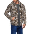 thumbnail image 2 of Honeii Leopard Print Hoodies for Men, Pullover & Full Zip, Breathable Zip up Hoodie, Sweatshirt-3X-Large, 2 of 5