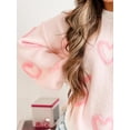 thumbnail image 4 of Valentine’s Day Sweatshirt for Women Heart Printed Long Sleeve Pullover Jumper Tops Oversized Love Sweater Tops, 4 of 5