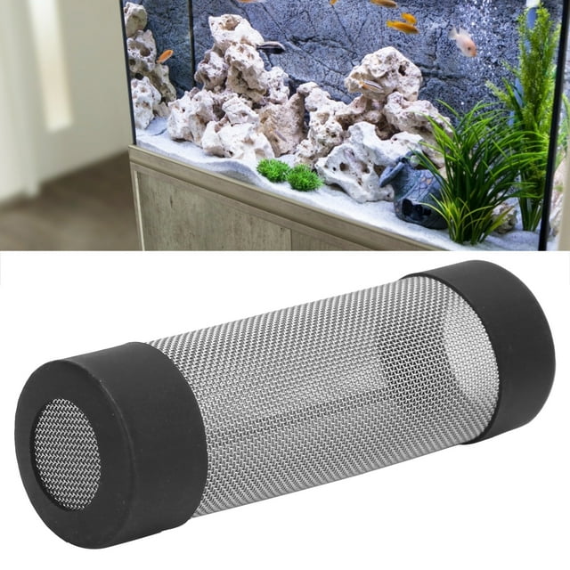 Pré-filtre en Maille, Maille Douce pour Admission, Couvercle de Filtre d'Aquarium en Acier Inoxydable pour Entrée et Sortie, Maille de Protection pour Poissons Crevettes Diamètre Interne 18mm