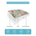 thumbnail image 4 of Quilts Queen Size Bedding Set, White Pink Flower Reversible Summer Quilt 3 Pieces, Shabby Chic Spring Vintage Leaf Green Lightweight Bedspreads Coverlets with 2 Pillow Shams for All Seasons, 4 of 5