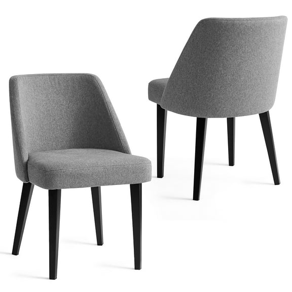 XDECO Upholstered Dining Chairs Set of 4 with Metal Legs, Minimalist Modern Chairs for Home, Commercial, Living Room, Bedroom, Restaurant (Gray)