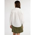 thumbnail image 5 of Free Assembly Women’s Button Front Cotton Embroidered Shirt with Long Sleeves, Sizes S-XXXL, 5 of 5