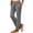 Gray, variant on Womens Soft Lounge Casual Pants Split Hem Elastic Waist Pocket Straight Leg Trousers Daily Wear