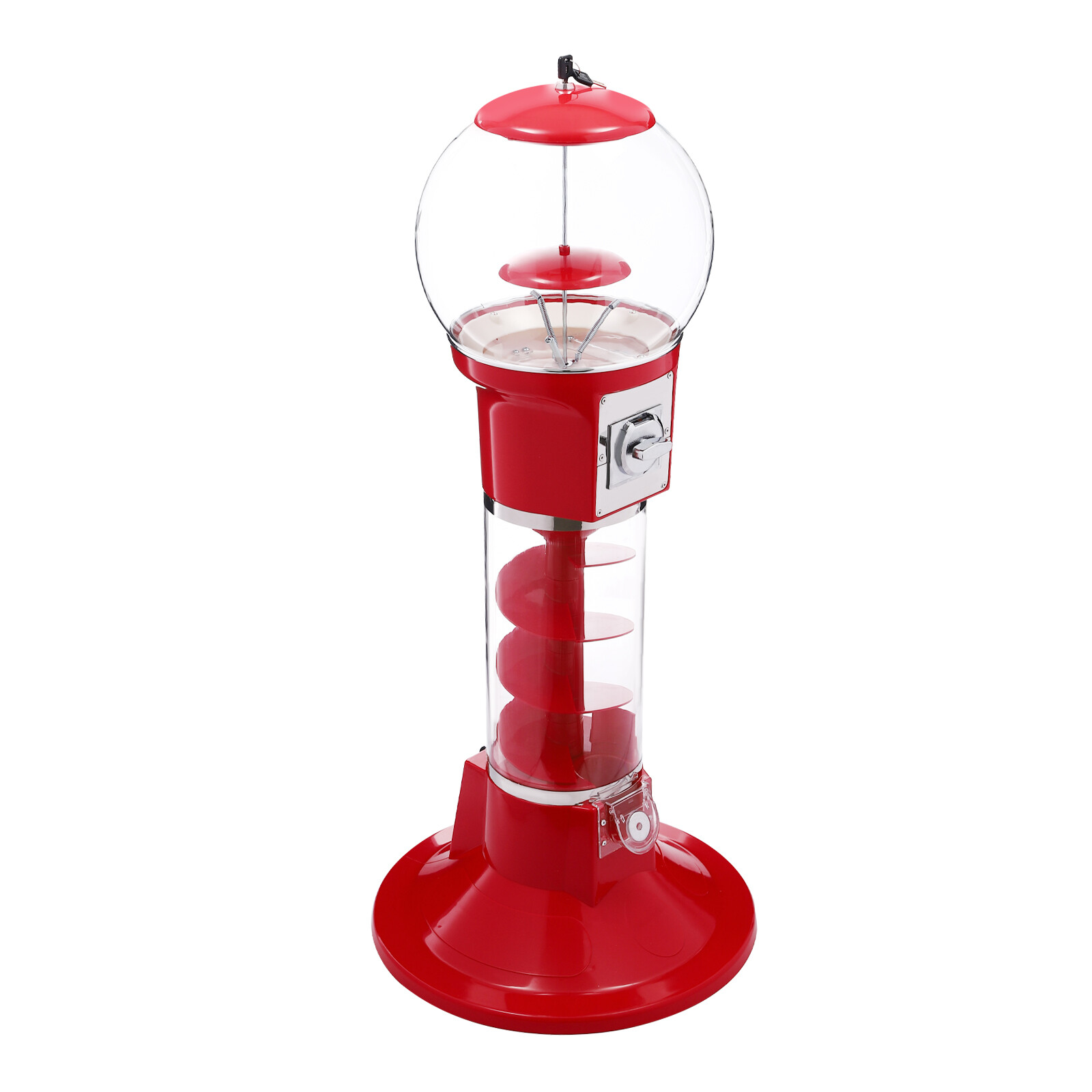 1 PCS 5kg/11.02lbs Load-bearing Capacity Vending Machine, Twister Ball Dispenser, Red Twister Ball Dispenser, 53*110cm/20.87*43.31in