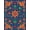 Blue, Pattern 3, variant on ODIKA 4'x6' Machine Washable Non-Slip Area Rug, Serene Sunset Latch Hook DIY Cushion Kit High Traffic Rug, Pink, 635044