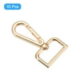 thumbnail image 3 of Uxcell 10Pack Swivel Clasps, 1" D Ring Lobster Clasp Claw Push Gate Snap Hook, Gold, 3 of 5