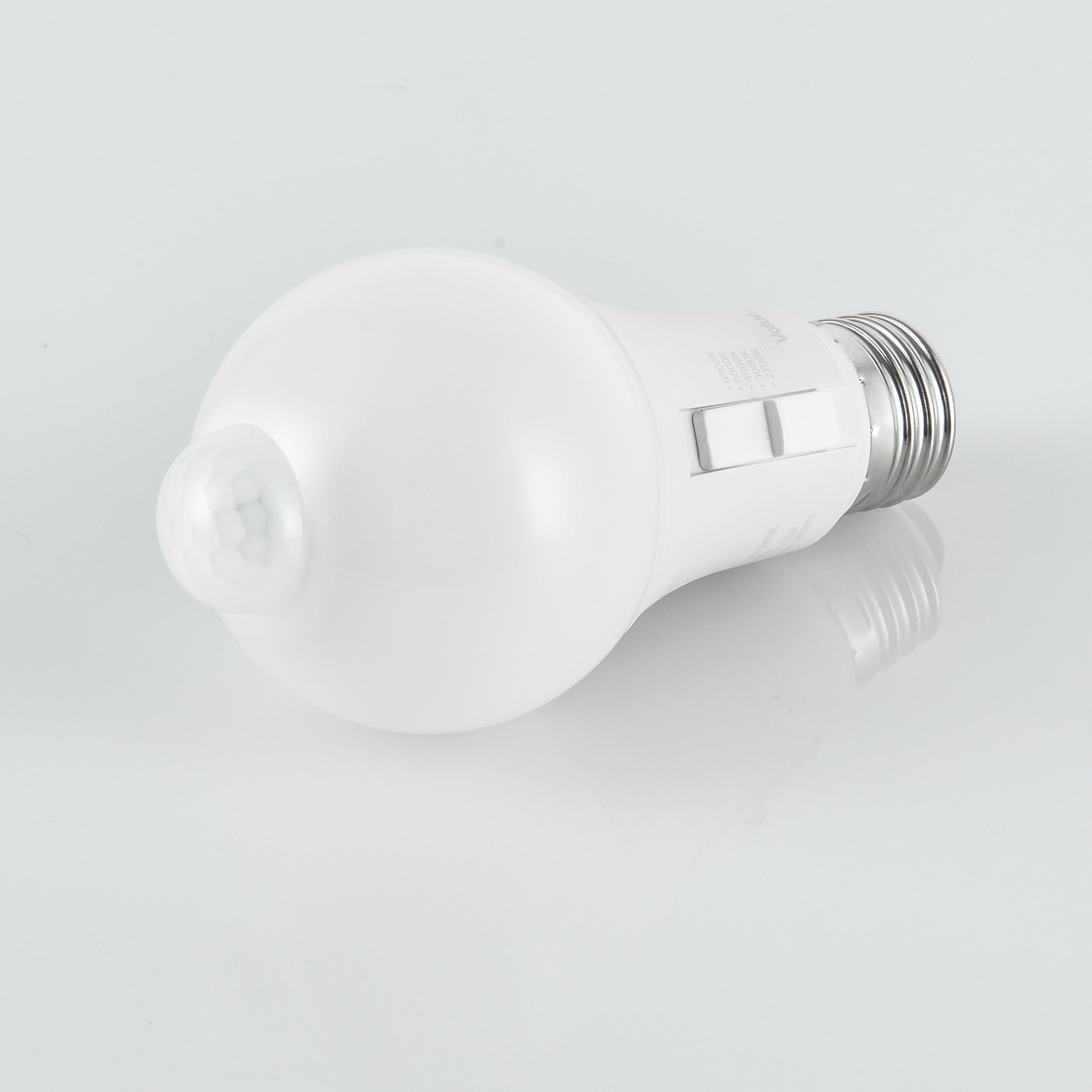 Great Value A19 LED Light Bulb, Indoor PIR Motion Sensor, Non-D2D, 60W Equivalent, E26 Medium Base, 6-10 ft