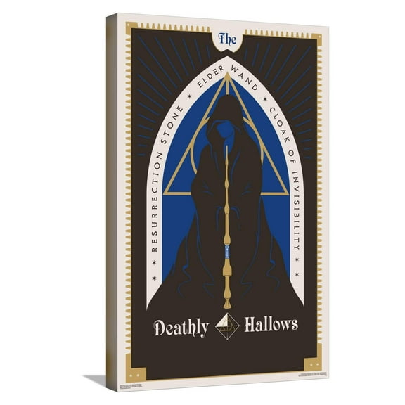 Harry Potter: Darker Arts - The Elder Wand Canvas Wall Poster, 14.725" x 22.375"