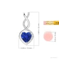 thumbnail image 5 of Angara Natural 1.15 ct Blue Sapphire Heart Pendant Necklace in 925 Sterling Silver for Women - Blue Sapphire Infinity Pendant, 5 of 10