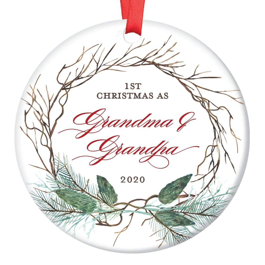 2019 Our First Christmas As Grandma And Grandpa Christmas Ornament Boy And Gir 