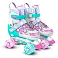 thumbnail image 1 of Patins à Roulettes pour Enfants Filles Garçons 5-8 Ans, Patins à Roulettes pour Tout-Petits 8-12 Ans, 4 Tailles Réglables Roues Lumineuses Patines pour Débutants Extérieur Intérieur, 1 of 4