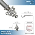 thumbnail image 4 of Urbanest Adjustable Single Curtain Rod Set Regale Finials – 1 - Inch Diameter, With Pewter Rod, 84–120 Inches, 4 of 6