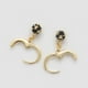 thumbnail image 5 of Aretes Swarovski Onix Bola De Fuego Colgante Oro 14k Lam dorado Unitalla, 5 of 7