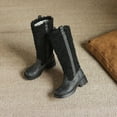 thumbnail image 3 of SACFOF Women’s Knee High Boots Platform Stretch Lug Sole Riding Boots Round Toe Elastic Comfortable Fashion Dress Boots Fashion Winter shoes, 3 of 6