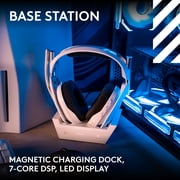 Logitech G Astro A50 LIGHTSPEED Wireless Gaming Headset + Base Station (Gen 5), PRO-G GRAPHENE, 3-System Switching, USB-C to Xbox, PS5, PC/Mac or Nintendo Switch, Bluetooth , White