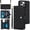 Black, variant on Allytechgroup Wallet Case for iPhone 12 Mini with Credit Card Slot, RFID Blocking PU Leather Case with Lanyard & Shoulder Strap & Kickstand Shockproof Bumper for Women Men, Black
