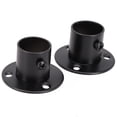 thumbnail image 5 of 2Pc 19-32Mm Steel Wardrobe Bracket Flange Rail Rod Pole Socket End Support Decor, 5 of 9