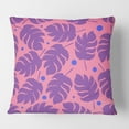 thumbnail image 2 of Designart Tropical Palm Leaves IV' Mid-Century Modern Throw Pillow - 18x18, 2 of 2