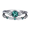 thumbnail image 3 of Xihbxyly Anillo de Diamantes, Elegante Diseño de Acero Inoxidable, Brillantes Incrustaciones de Diamantes, Accesorio Elegante y Multifuncional, Regalo de Cumpleaños, Boda, Graduación, Perfecto para C, 3 of 4