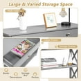 thumbnail image 5 of GOFLAME 39" Console Sofa Table with Drawers, 3-Tier Narrow Entry Table with Storage Shelves for Living Room Behind Couch, Entryway, Hallway (Grey), 5 of 18