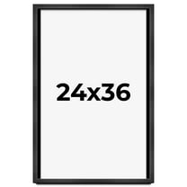 24x36 Frame Black Charcoal Grey Wood Textured Picture Frame | 0.75 Inch Moulding Width | Gunmetal