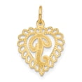 thumbnail image 3 of Auriga Fine Jewelry 14K Yellow Gold Initial P Charm Pendant for Women (L-17.54 mm,W-15 mm), 3 of 6