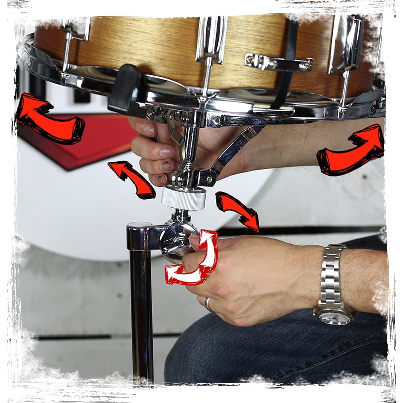 Extended Height Snare Drum Stand - Griffin Tall Concert Stand Up Mount Holder